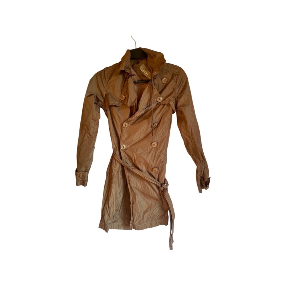 Add lightweight brown nylon rain coat size 2